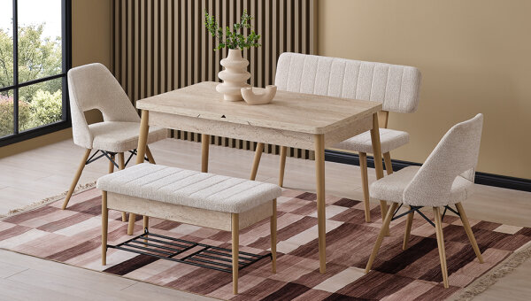 74*120 Kelebek Benchli Masa Takımı - 