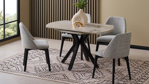 Çap 125 Mekanizmalı Yuvarlak Açılan Masa Takımı - 