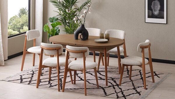 90*156 Kaşıklıklı Kelebek Masa Takımı - 