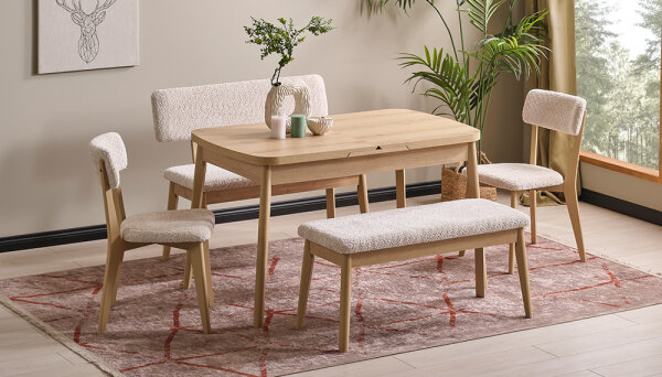 Benchli Sedirli Mutfak Masa Takımı MT-6284 - 