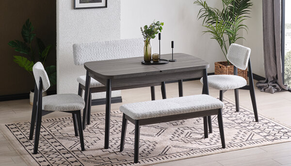 Benchli Sedirli Mutfak Masa Takımı MT-6286 - 